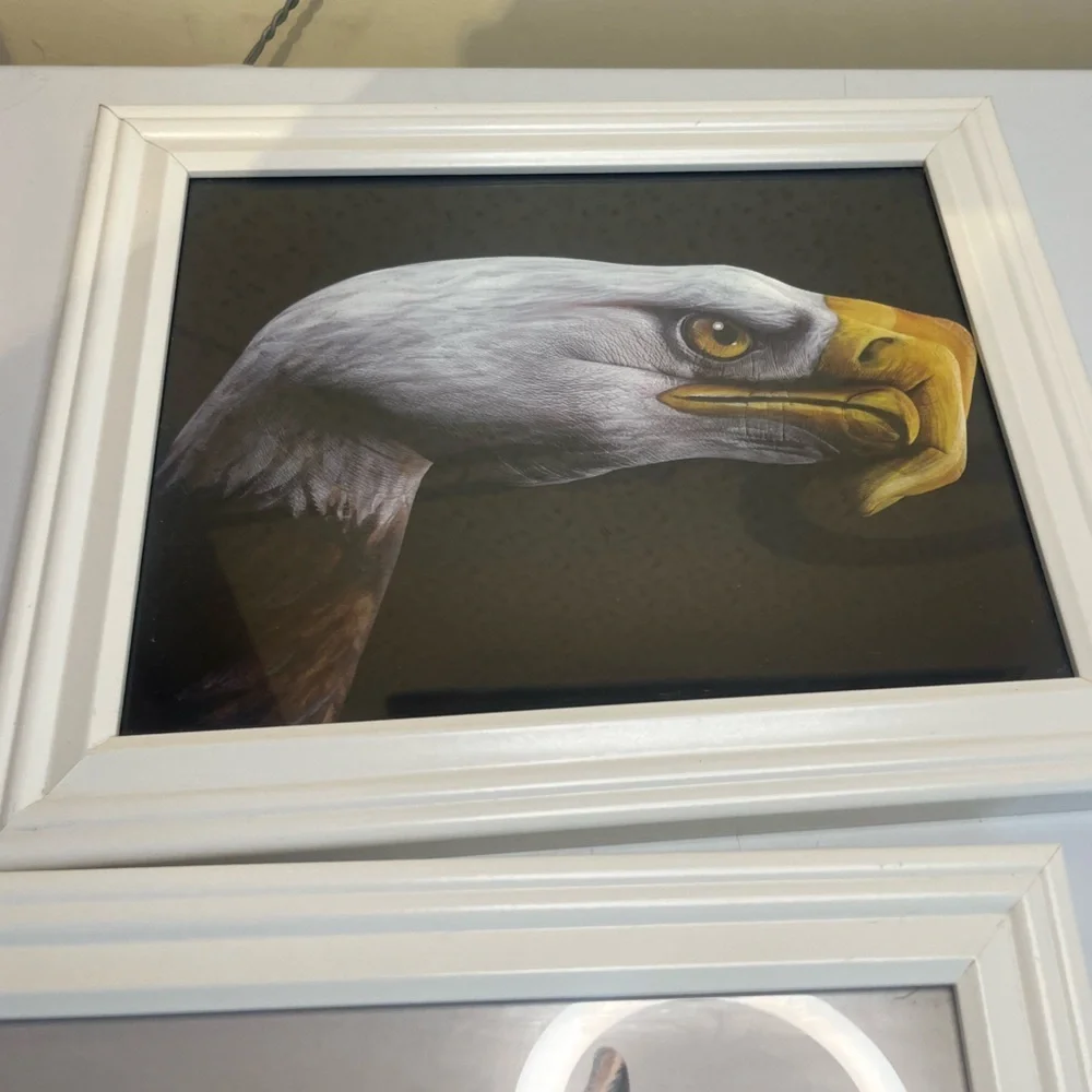 White Framed Animal Hand Art Set - Picture 4 of 4